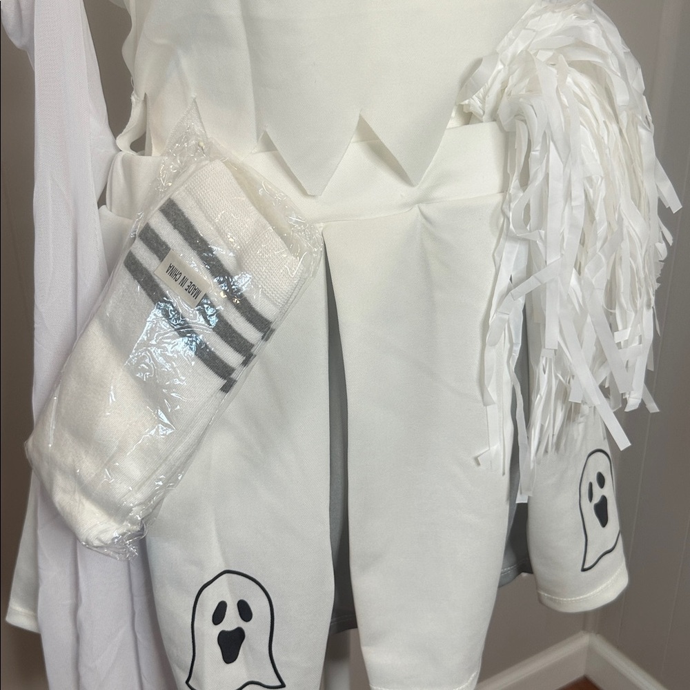 NWT Dolls Kill Ghostly Cheerleader Costume Set - Picture 8 of 14